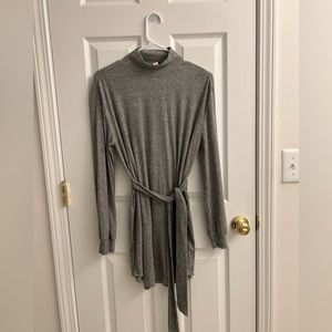 Topshop Gray Mockneck Tunic - Size 4